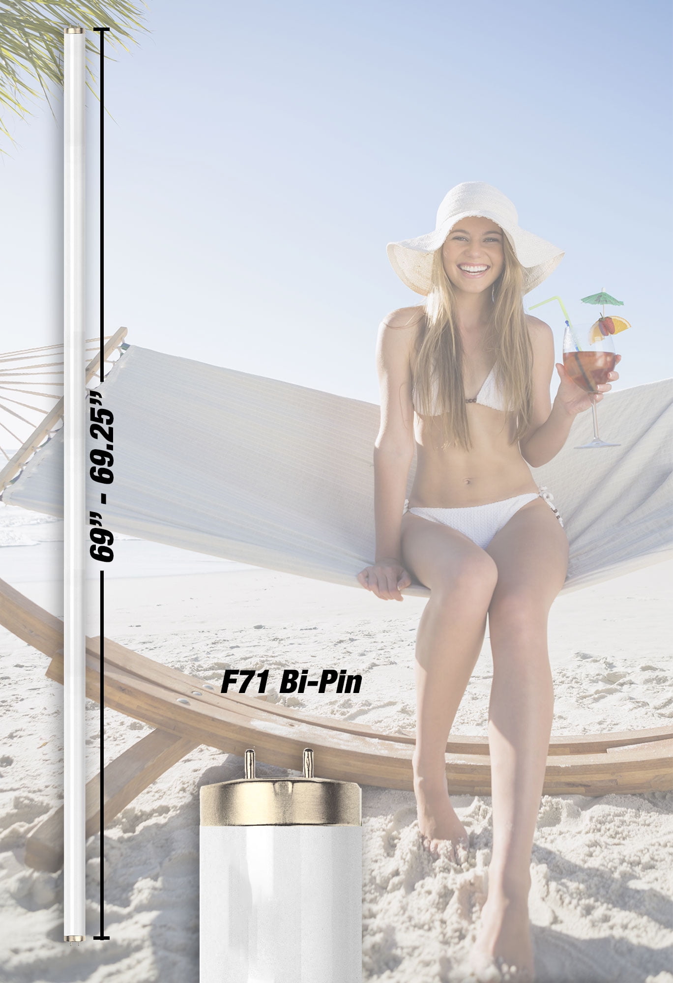 Super Sun Twister Dual Face & Body Tanning Lamp Kit F71T12 BP 100W - Bronzing Bulbs! - 16 Pack Box