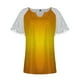 thumbnail image 3 of Mujeres Tops Casual verano encaje manga corta Split cuello túnica impresa camisetas camisetas Tops OAVQHLG3B Store lin121212, 3 of 4
