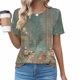 thumbnail image 1 of Fiudx Ofertas Flash Artículos En Oferta Top de Primavera/Verano de Manga Corta Informal de Moda con Cuello Redondo para Mujer, 1 of 4