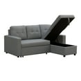 thumbnail image 3 of Kingway Furniture Peliyan Fabric Reversible Sleeper Sectional in Gray, 3 of 4