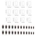 thumbnail image 3 of DFC Gradient Dyed Green Edge Nail Finished Senior Sense Nails 24pcs Long Nailsin 1ml, 3 of 9