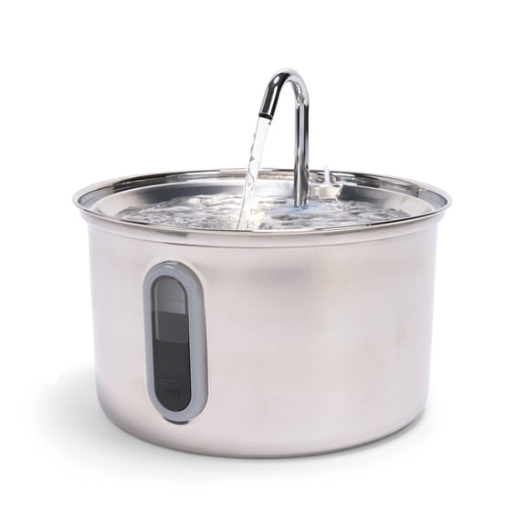 EveryYay 3-Liter Stainless Steel Pet Fountain