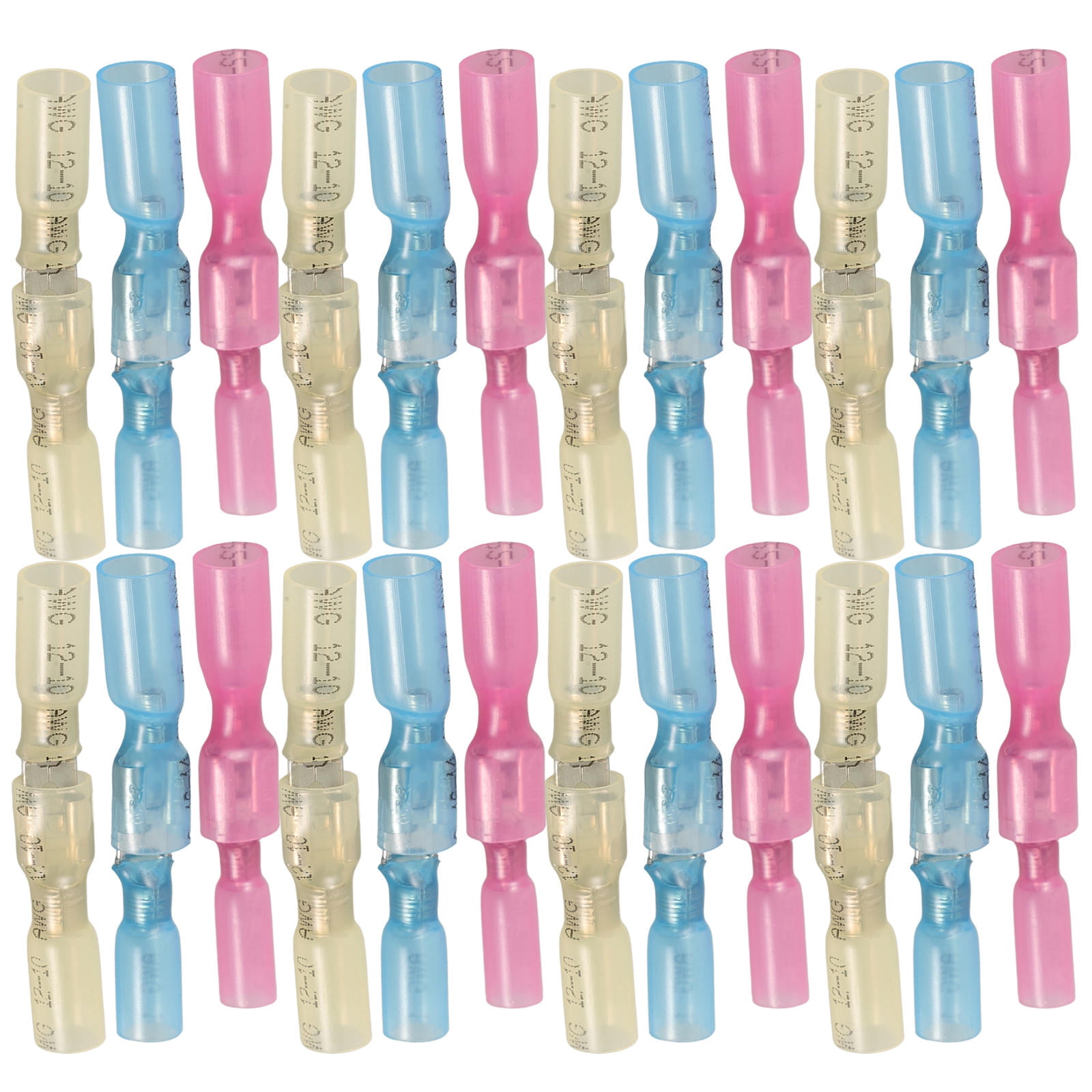 Raindrops  100 Pcs Waterproof Heat Shrink Terminal Wire Connectors Female