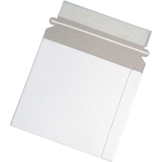 HYYYYH / Disc White Cardboard Mailers, 6 x 6 3/8 Inches, Self Seal