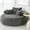 Darkgray, variant on ClinQ 55 inch Oversized Round Chaise Lounge, Corduroy Upholstered Boneless Sofa, 3 Pillows Include, No Assembly Required, White