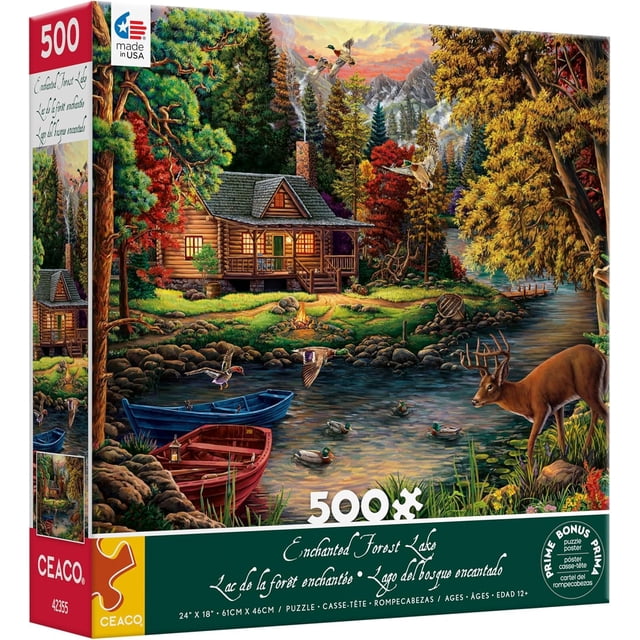 Rompecabezas Ceaco Enchanted Forest Lake 500 piezas