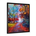 thumbnail image 2 of Designart 'Red Autumn Landscape With Little Road' Traditional Framed Art Print, 2 of 4