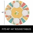 thumbnail image 2 of Solar Round Table Cloth Boho Vintage Wall Retro 70S Rainbow Sunrise Minimal Geometric Elastic Edged Table Cover Fade and Stain Resistant Table Cloths Easy to Clean Fits Tables 40-44" Diameter, 2 of 6