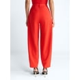 thumbnail image 3 of Devil Wears Prada Scoop Collection Women’s and Women's Plus High Rise Pleated Trousers, 30" Inseam, Sizes 0-26W, 3 of 5
