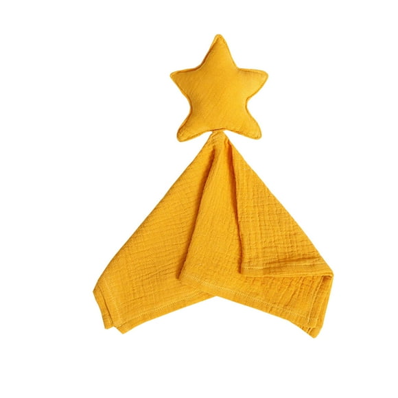 Xihbxyly Pañuelo Calmante de Algodón para Bebé, Manta Suave y Cómoda con Forma de Estrella, Diseño Delicado y Seguro, Ideal para La Siesta, Fácil de Lavar, 15,75 X 15,75 Pulgadas, Regalo Perfecto par