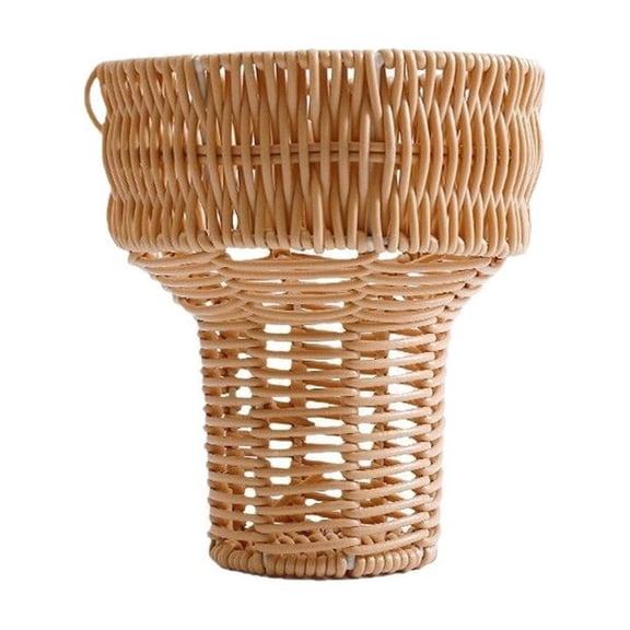 HuiXinOu Ice Cream Flower Basket, Wicker Style Woven Vase for Floral Arrangements, Home Decor Centerpiece for Artificial or Fresh Flowers, Handmade Farmhouse Decor