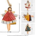 thumbnail image 2 of Christmas Santa Ornaments Tree Decorations Dancing Flying Tin Angels (Juego de 12) Xemadio WRJM-406, 2 of 8