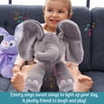 thumbnail image 4 of Dimple Emery Elephant Plush Toy – Interactive Singing Stuffed Animal with Peek-a-Boo Ears for Babies and Toddlers, 4 of 9
