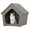 Grey, variant on Bifanuo Weatherproof Outdoor Cat House - Insulated Resin Shelter for Indoor & Feral Cats