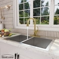 thumbnail image 4 of Boyel Living Kitchen Faucet with Pull Down Sprayer,3 Spray Patterns Single Handle Kitchen Sink Faucets Extended Pull Down Hose Faucets with Deck Plate Suit to 1 or 3 Holes Brushed Gold, 4 of 11