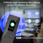 TIKBBRMG 64GB Digital Voice Activated Recorder Audio Recording with Playback for Lectures MP3 Player, Password,Meetings USB Rechargeable Dictaphone Small Device Tape Recorder Portable Mini