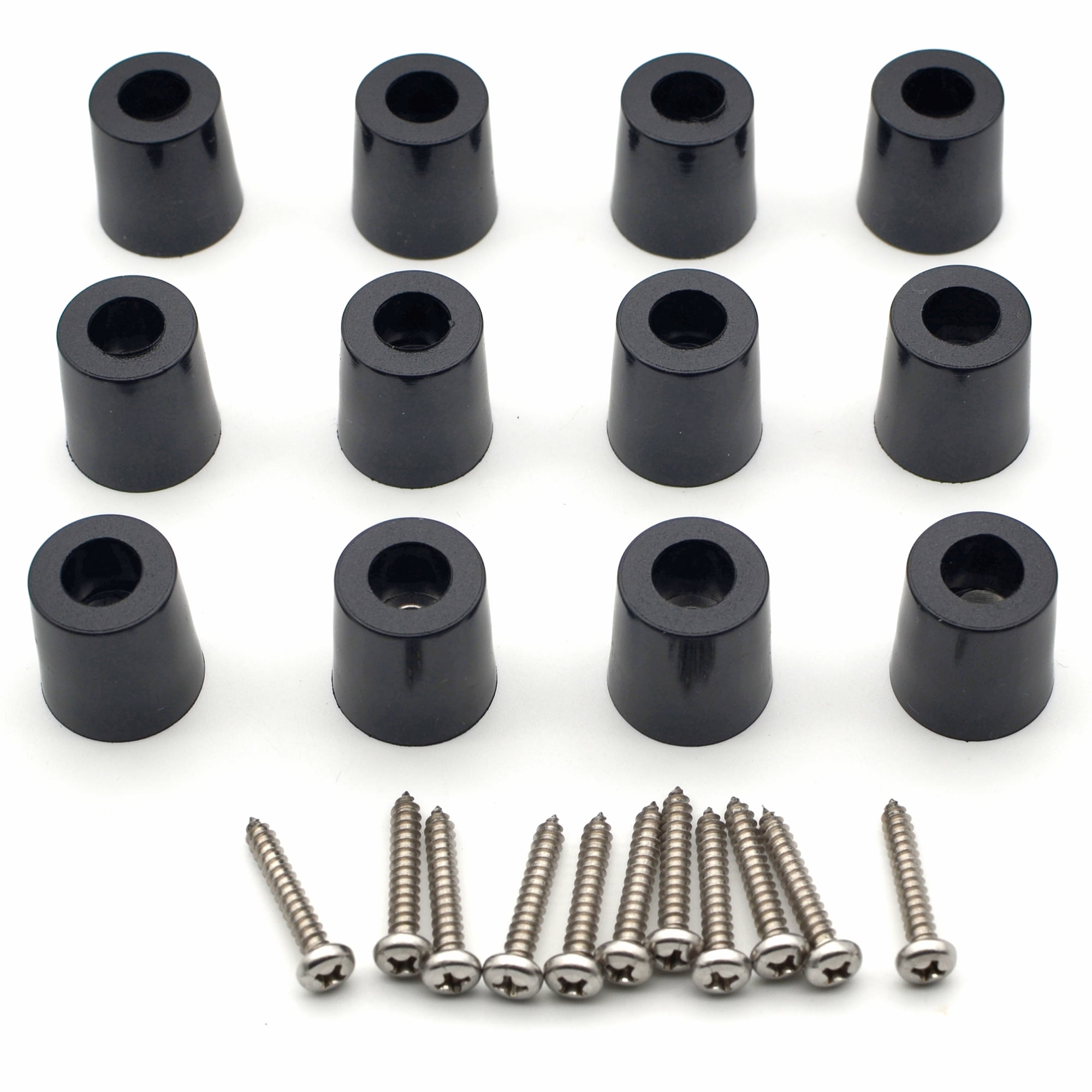 12 Extra Tall Rubber Feet for Cutting Board with Stainless Steel Screws