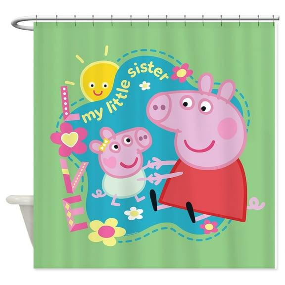 CafePress - Peppa Pig: My Little Sister - Unique Fabric Shower Curtain 70" x 72"