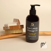 M3 Naturals Cellulite Massage Oil with Collagen and Stem Cell, Grapefruit & Lemon, 8 fl oz