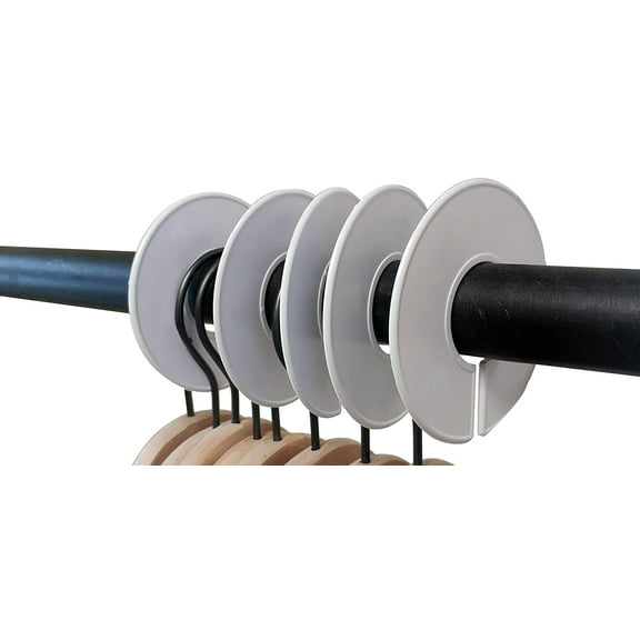 NAHANCO CWHTBLANK50, White Round Clothing Size Dividers, Blank 50 Pack