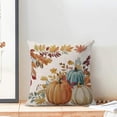 thumbnail image 3 of Jecuwe Fall Throw Pillow Covers 18x18 Inch Set of 2, Autumn Fallen Leaves Decoration Throw Pillow Covers Pumpkins Maple Leaves Outdoor Cushion Cover for Sofa Couch Farmhouse Room Bed Decor, 3 of 6