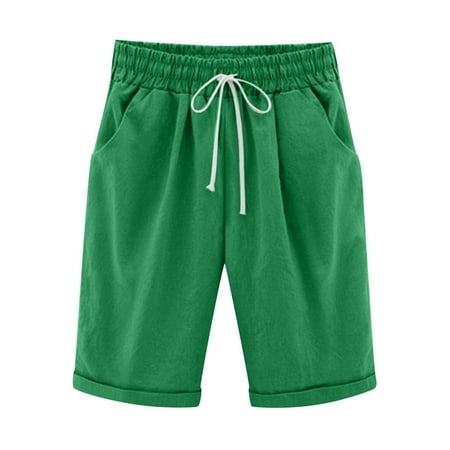 Women Summer Pants Plus Plus Size Shorts for Women Size High Waisted Shorts Boy Shorts Underwear for Women Lacing Beach Workout Pocket Beach Shorts for Women Five Point Pants