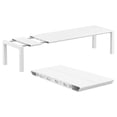 thumbnail image 4 of Luxury Commercial Living 11-Piece White Patio Dining Set with Extension Table and Arm Chairs 118", 4 of 6