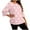 Pink, variant on LEBONYARD Women's Trendy Plus Size Round Neck Multiple Color Printed 3/4 Sleeve Loose Comfortable Fit Casual Fashion Regular Pullover Shirt Top