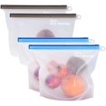 thumbnail image 1 of baomifa-2 Sac de Rangement Alimentaire en Silicone Réutilisable Moyen et 2 Grands, Lot de 4 Sacs de Conservation des Aliments, Récipient Hermétique, Sac de Cuisson Écologique Polyvalent pour Fruits Légumes Viande, 1 of 4