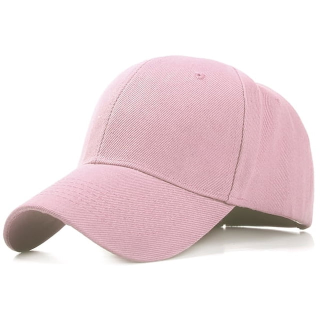 Men Women Multiple Colour Baseball Cap Peaked Cap Solid Color Adjustable Unisex Spring Summer Dad Hat Shade Sport Baseball Cap,Pink,Adjustable