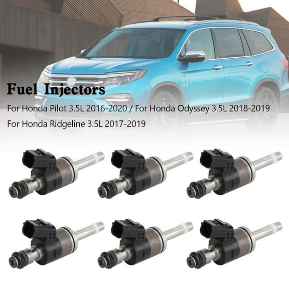 6PCS Fuel Injectors 16010-RLV-315 Fit Honda Pilot Odyssey Ridgeline 3.5L V6