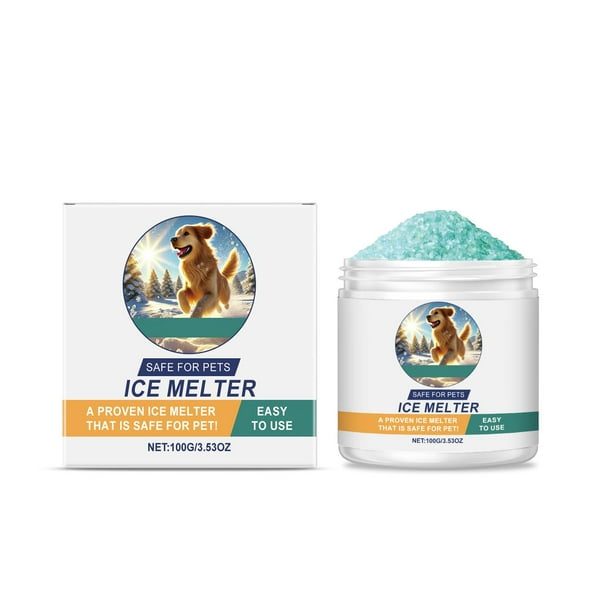 Penkiiy Hielo derretido, hielo derretido seguro para mascotas, fundidor de nieve, más seguro para mascotas, concreto, efectivo hasta-35 F, 0.22 lb