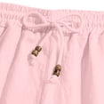 thumbnail image 5 of LTTVQM Men's Cotton Linen Shorts Casual Elastic Waist Drawstring 2026 Summer Beach Vacation Shorts with Pockets Pink S, 5 of 7