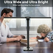 Adjustable Foldable Desk Lamp for Home Office,Double Swing Arm Bright LED Desk Light,Eye-Caring Architect Task Lamp,Touch Control Desktop Lamp Dimmable Table Desk Light for Work/Study/Craft