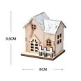 thumbnail image 2 of Kids Table Craft Hut For home Cottage LED Light Christmas Decorations Christmas Ornaments Wooden House Luminous Cabin B, 2 of 8