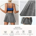 thumbnail image 4 of Jupe-short Athlétique Active pour Femme, Jupe-Short de Sport Extensible à la Mode, Jupe de Course Aguichant, Jupe-Pantalon, Jupe Légère avec Short Intégré pour la Course, le Tennis, le Golf, l'Entraînement, Usage Décontracté (Gris, G), 4 of 7
