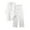 White, variant on JFGHDG Linen Sets for Women 2 Piece Cotton V Neck 3/4 Sleeve Sleeve Top Wide Leg Pants Outfits Summer Casual Loungewear Blue L
