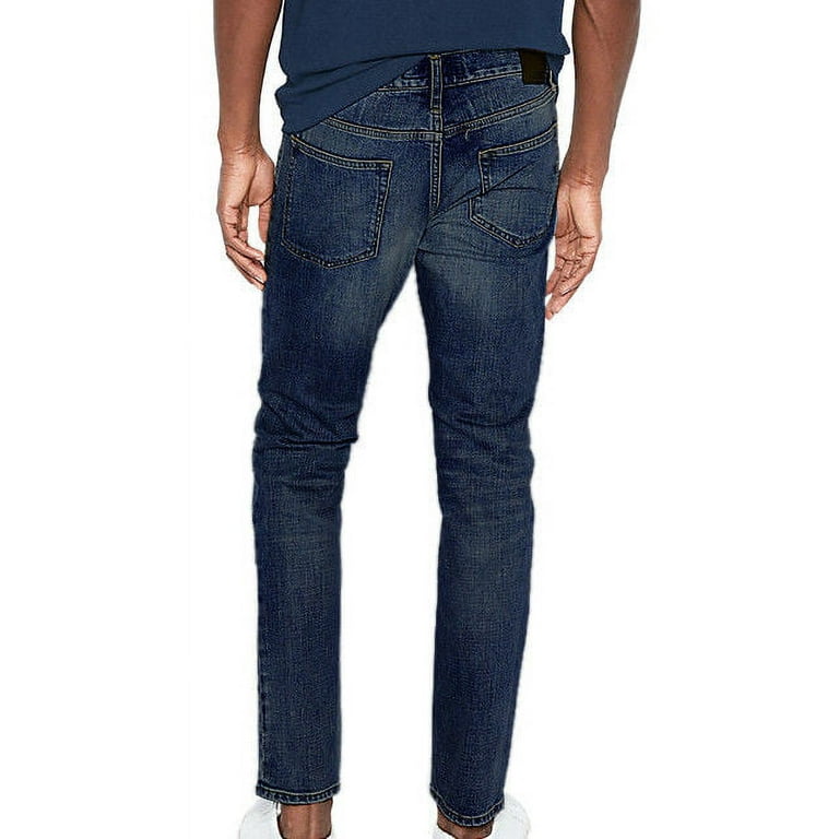 New Express Mens Destroyed Blue Rocco Slim Fit Skinny Leg Jeans 31W x 32L 5923 5 Walmart