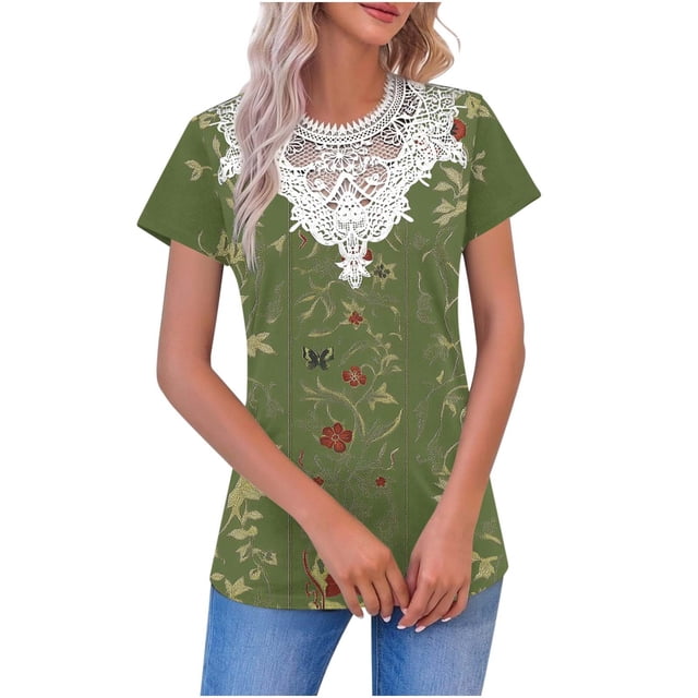 Tops de Manga Corta con Cuello en V para Mujeres Blusa Frontal de Botón de Color Sólido Top de Verano Casual para Fiestas de Primavera Diario