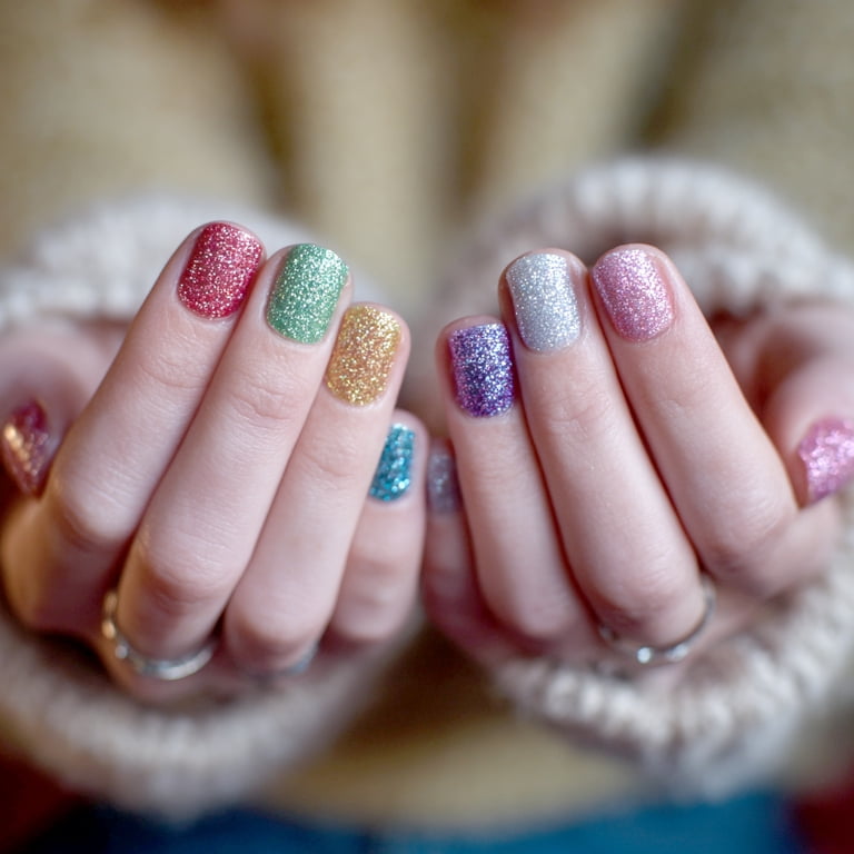 AUREUO Galaxy Glitter Acrylic Paint Set, 8 Sparkle Colors photo 3