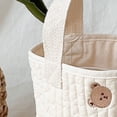 thumbnail image 4 of Storage Baby Bottle Storage Bag Pure Cotton Bucket Shape Cute Embroidery Diaper Caddy Organizer for, 4 of 5