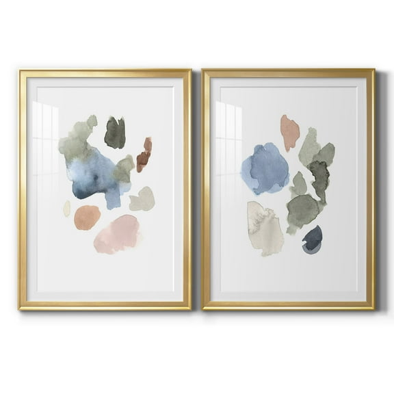 Wexford Home Fresh Start I Premium Framed Print, 30.5" x 42.5" - Ready to Hang, Gold (Set of 2)