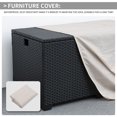 thumbnail image 5 of Waroom 180 Gallon Waterproof Deck Box Resin Wicker Outdoor Storage Bin for Patio Pool Garden and Toy Storage, Black, 5 of 7
