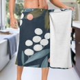 thumbnail image 6 of Eucalyptus Leaves and White Berries Men Bath Towel Adjustable Body Wrap for Sauna Spa Gym Shower After Soft Cover Up, 6 of 7