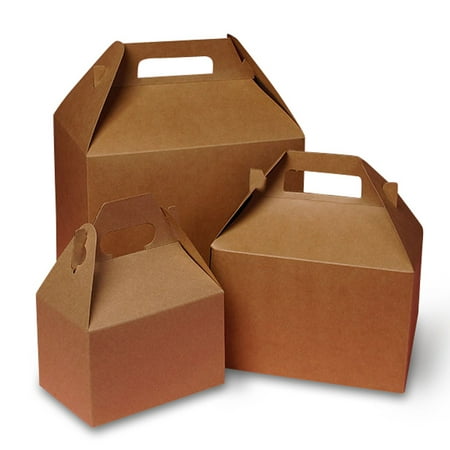 Gable Kit - Kraft Gable Boxes 8 X 4-7/8 X 5-1/4 | Quantity: 10 Width 4 7/8 by Paper Mart