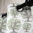 thumbnail image 4 of Ambesonne Tree Grommet Curtain, Swirled Lines Botanical, 50" x 63", Black Green White, 4 of 6