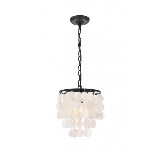 Living District LD5050D10BK Selene 1 Light Black Ceiling Pendant