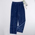thumbnail image 7 of QATAINLAV Wide Leg Pants for Women Elastic High Waisted Baggy Lounge Pant Casual Velvet Cozy Yoga Sweatpants Solid Color Trousers with Pockets Blue L Camisas Para Hombres, 7 of 7