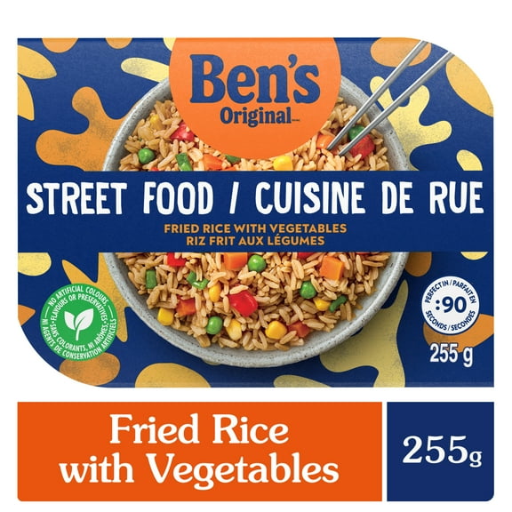 BEN'S ORIGINAL Cuisine de Rue Riz Frit aux Légumes, Plat Préparé, au Micro-ondes en 90 Secondes, 255 g