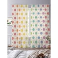 thumbnail image 2 of Colorful Polka Dot Sheer Curtains 108 Inch Length 2 Panels Set, Cartoon Watercolor Geometric Beige Voile Window Treatment Semi Sheer Long Curtains Drapes for Bedroom/Living Room/Kitchen 52"x108"x2, 2 of 7